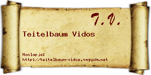 Teitelbaum Vidos névjegykártya